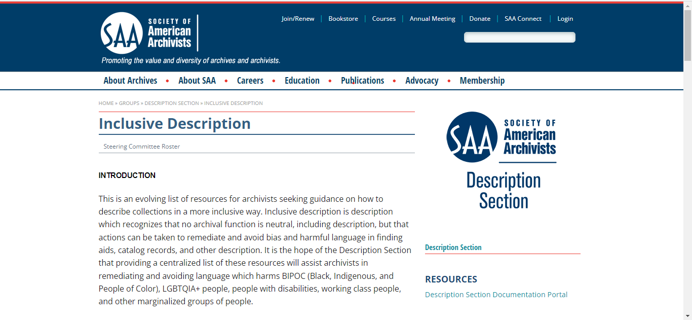 Screenshot of the top of the Portal showing the introductory text